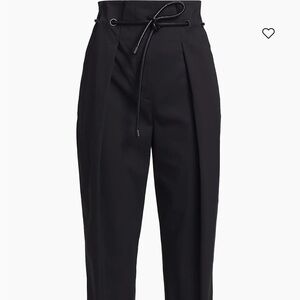 3.1 Phillip Lim Black Trousers Orgami Belted Straight-Leg Trousers